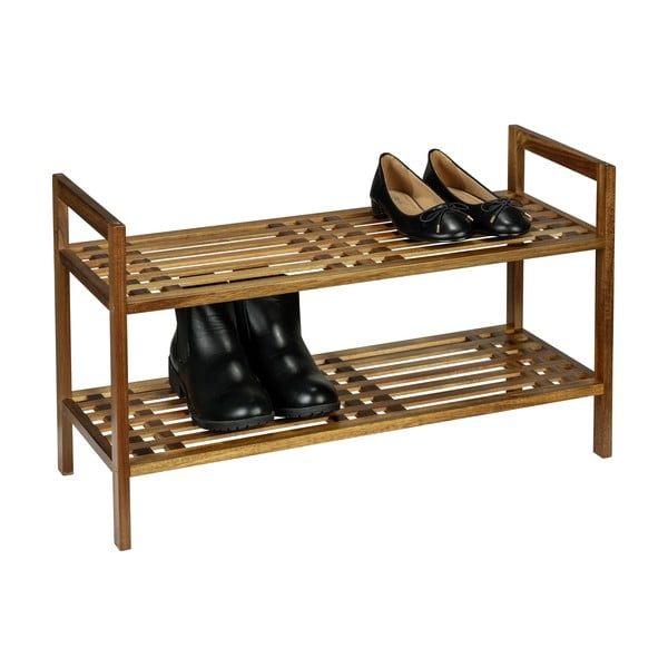 Stojalo za čevlje iz masivne akacije v naravni barvi 69x40,5x27 cm Fondi – Wenko-image-2