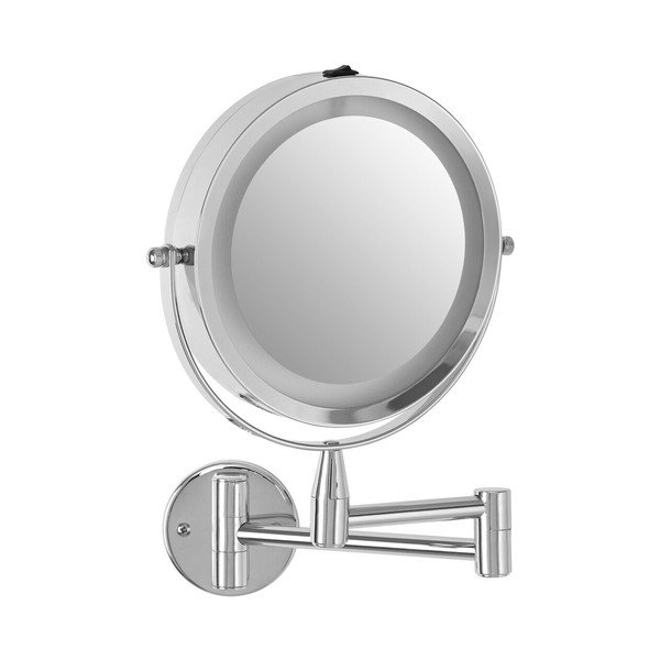 Kozmetično ogledalo z lučjo/povečevalno (2x povečava) 18x29 cm Cassini – Premier Housewares