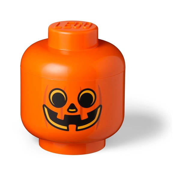 Oranžna škatla za shranjevanje LEGO® Pumpkin Head L