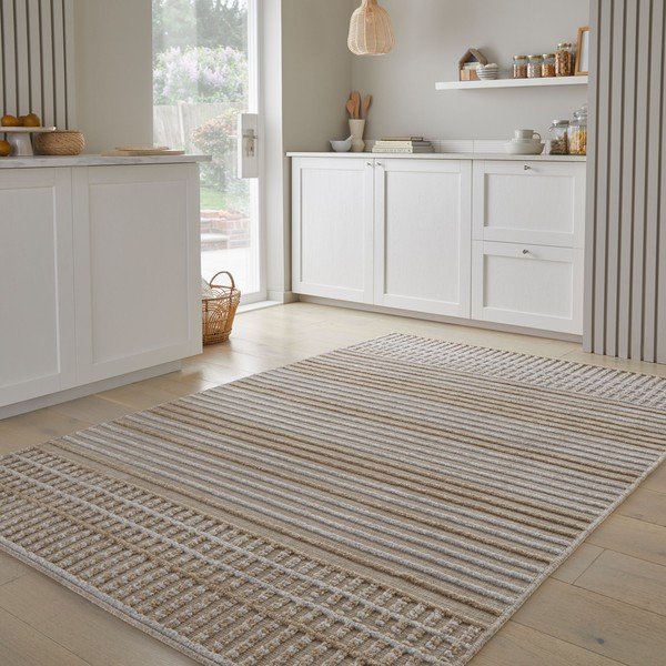 Bež pralna preproga iz šenila 200x320 cm Elton – Flair Rugs-image-1