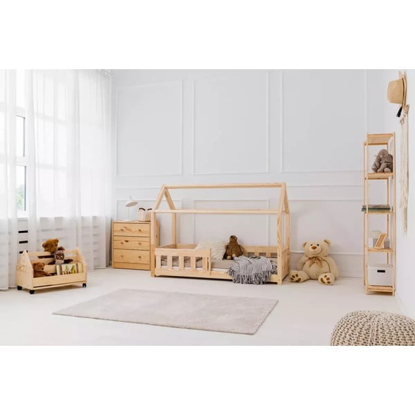 Otroška postelja v obliki hiške iz borovega lesa 140x200 cm Mila MBP - Adeko-image-3