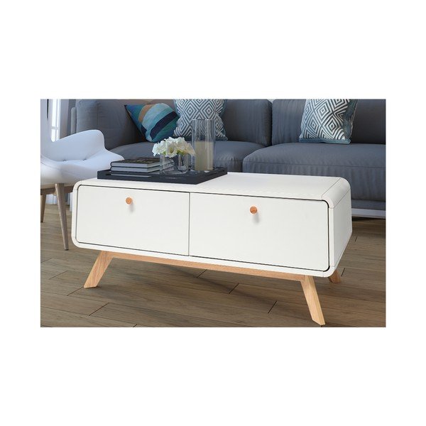 Bela TV omarica 100x40 cm Cassie - Støraa -image-4