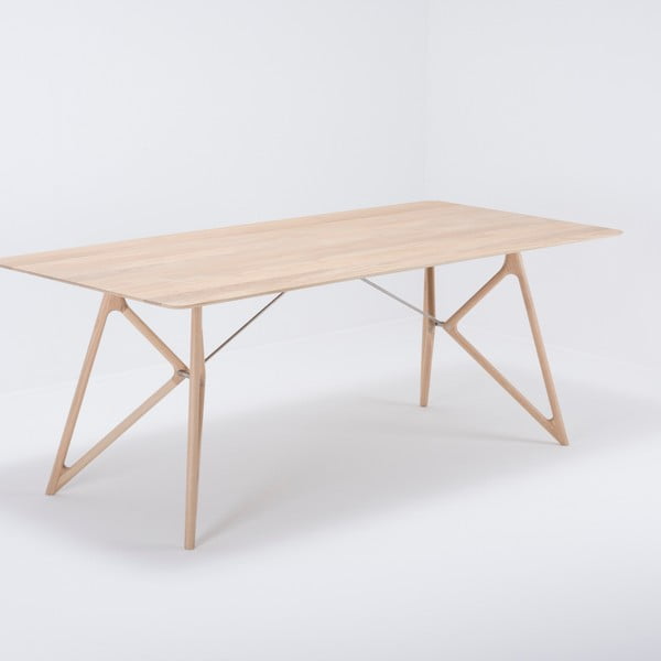 Jedilna miza s hrastovo ploščo 200x90 cm Tink - Gazzda