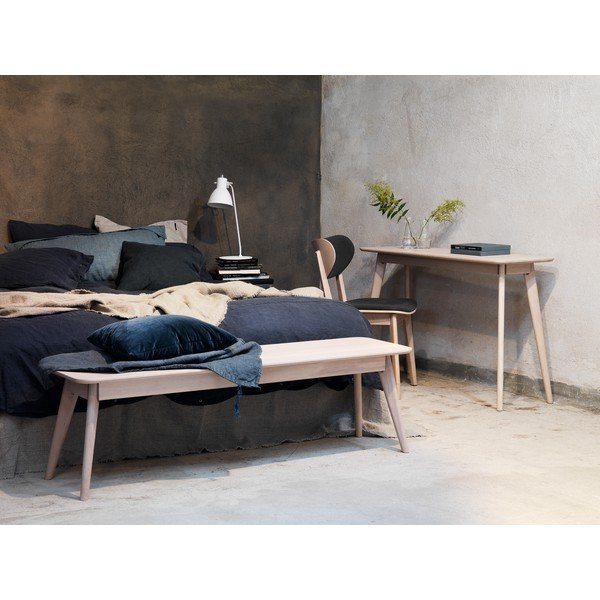 Svetlo rjav hrastov jedilni stol s temno sivim sedežem Rowico Cato-image-4