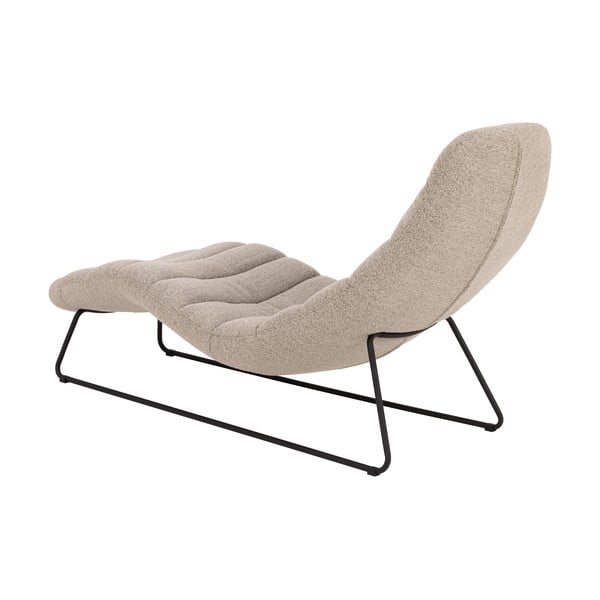 Bež ležalnik iz tkanine bouclé Chaplin – Actona-image-3