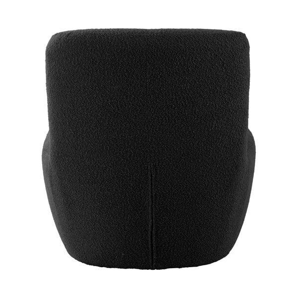 Črn fotelj iz tkanine bouclé Ada – Leitmotiv-image-3