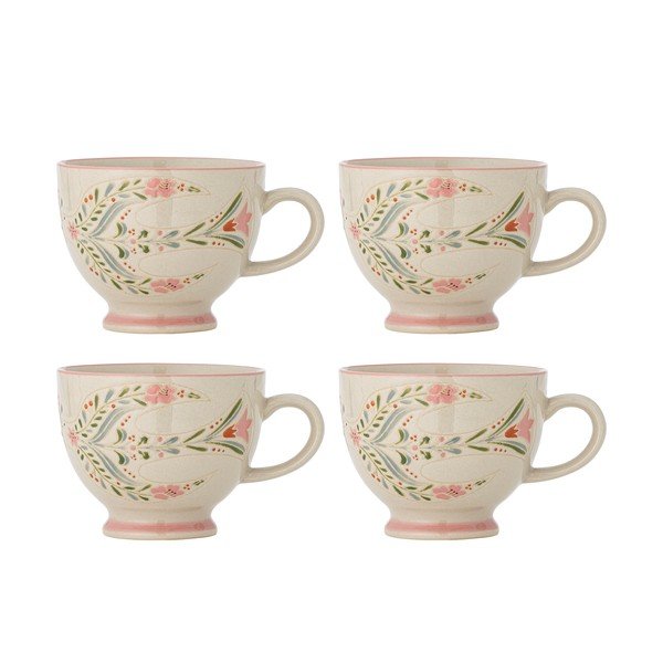 Bele keramične skodelice v kompletu 4 ks 400 ml Rosalynde – Bloomingville