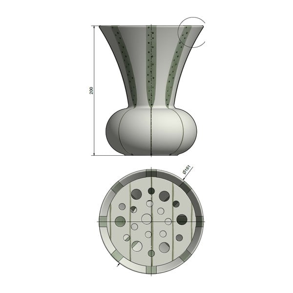 Lončena vaza Kähler Design Signature, višina 20 cm-image-4