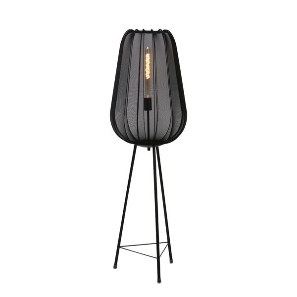 Črna talna svetilka (višina 132 cm) Plumeria - Light & Living