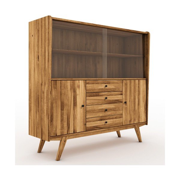 Hrastova vitrina 160x154 cm Retro - The Beds