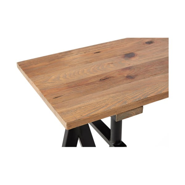 Stranska mizica z borovo mizno ploščo v naravni barvi 45x130 cm Hampstead – Premier Housewares-image-4