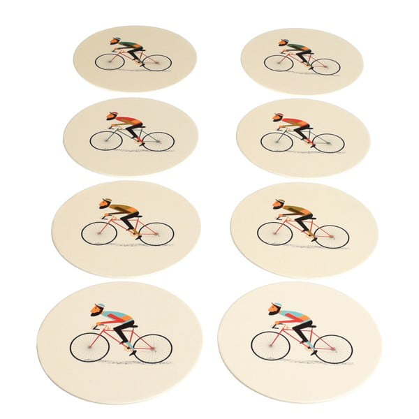 Komplet 8 papirnatih podstavkov Rex London Le Bicycle
