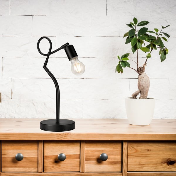 Črna namizna svetilka (višina 42 cm) Harry – LAMKUR-image-1