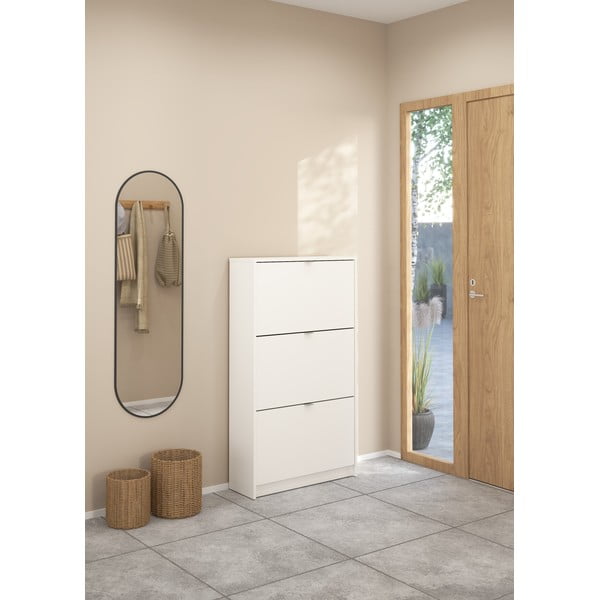 Bela preklopna omarica za čevlje Shoes – Tvilum-image-1