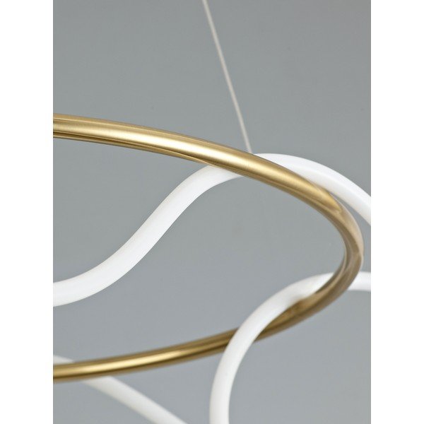 Aluminijasta LED zatemnitvena viseča svetilka v zlati barvi s senčilom iz akrilnega stekla ø 70 cm Tiriac – Nova Luce-image-2