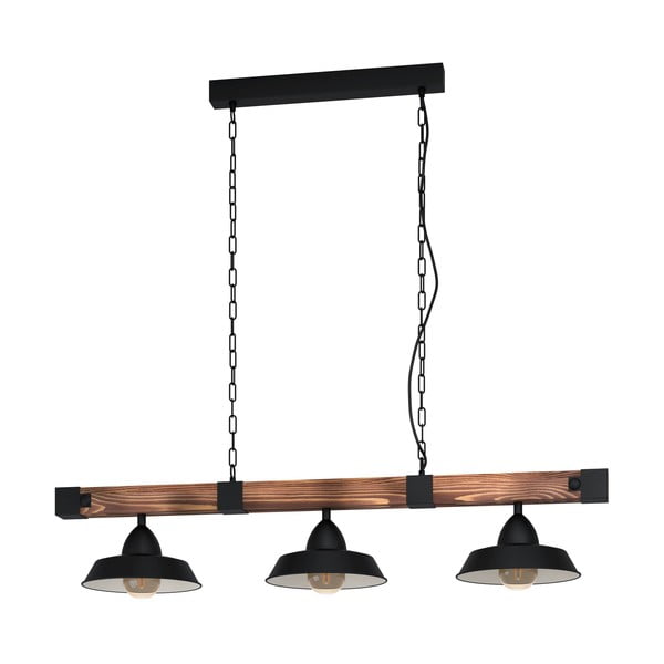 Črna viseča svetilka s kovinskim senčilom OLDBURY – EGLO