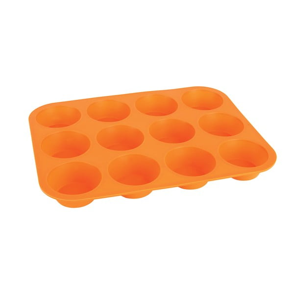 Oranžna silikonska oblika za mafine Orion Baker, 32,5 x 25 cm