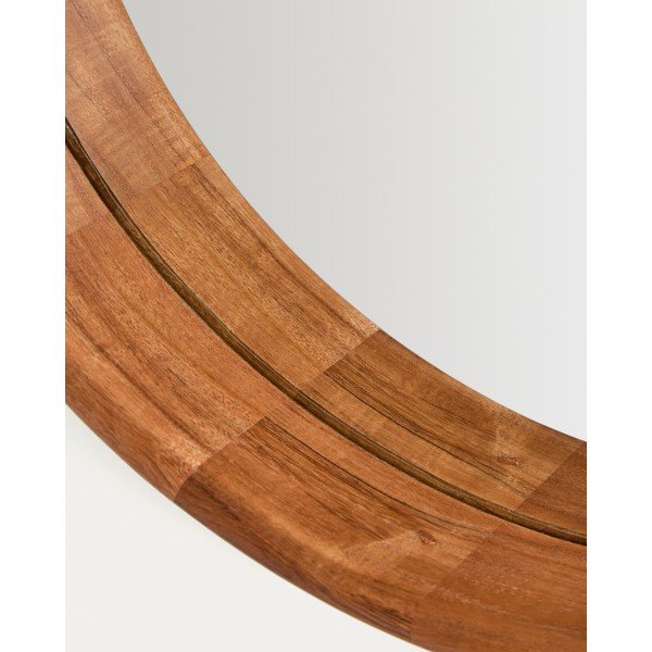Stensko ogledalo z lesenim okvirjem ø 49,5 cm Berale – Kave Home-image-4