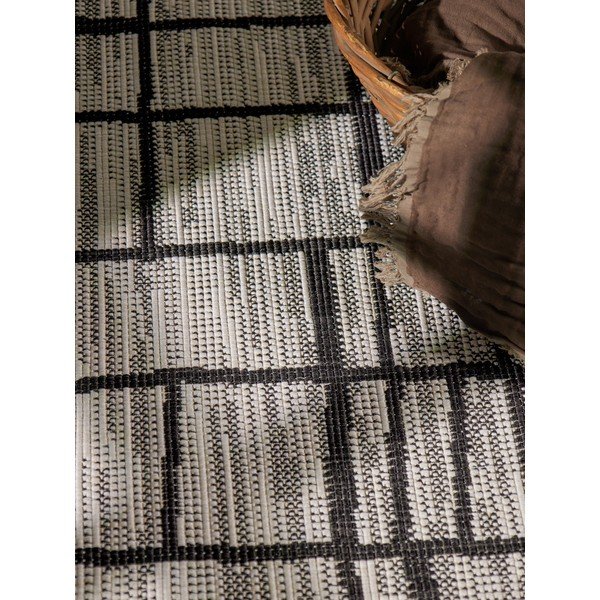 Črna/kremno bela okrogla notranja in zunanja preproga ø 160 cm Haringey Crouch – Ted Baker-image-2