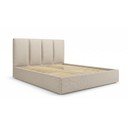 Bež zakonska postelja Mazzini Beds Juniper, 180 x 200 cm