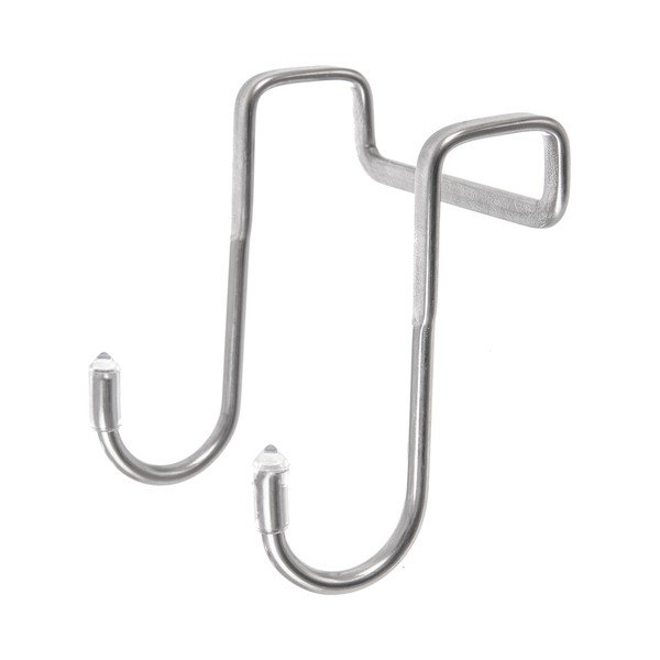 Viseči obešalniki v kompletu 2 ks iz nerjavečega jekla v srebrni barvi – Orion