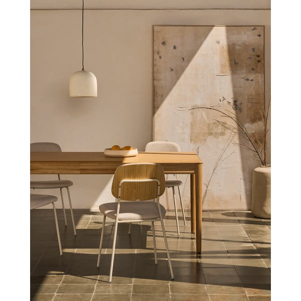 Raztegljiva jedilna miza z dodatno ploščo v hrastovem dekorju 90x200 cm Lenon – Kave Home-image-2