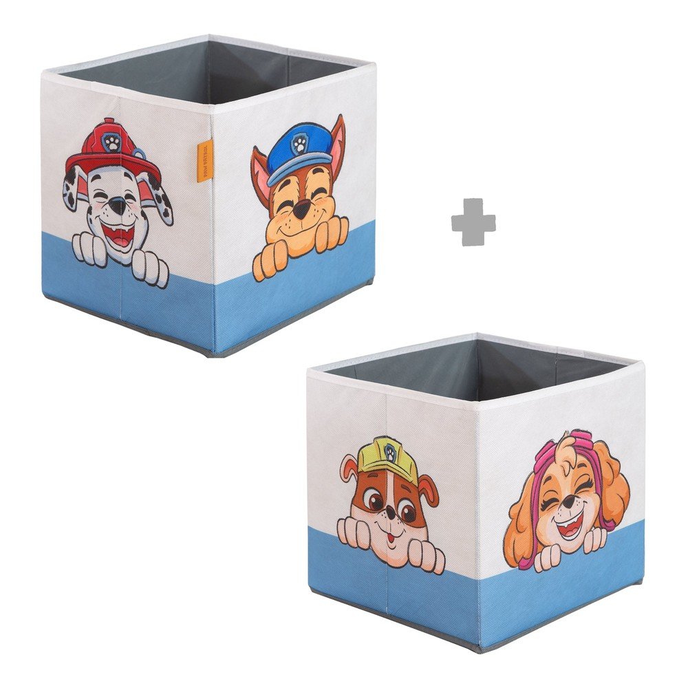 Tekstilni otroški organizatorji za igrače v kompletu 2 ks 27x27x27 cm Paw Patrol