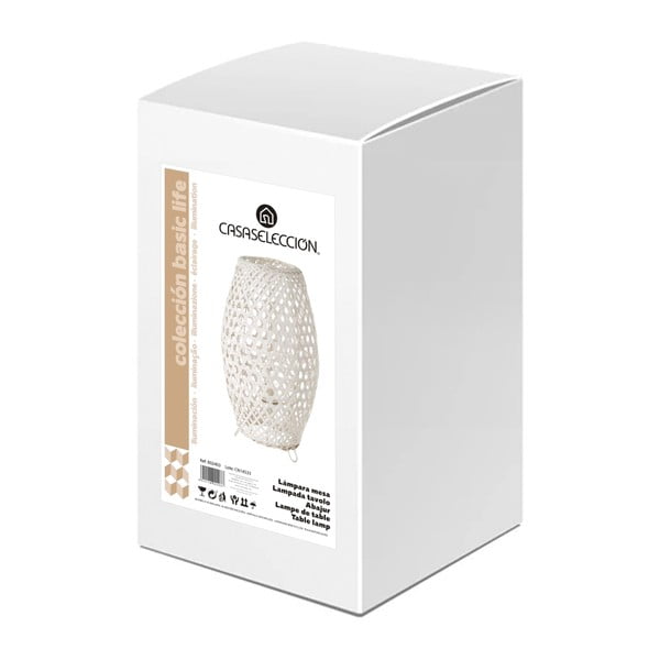 Bela bambusova namizna svetilka z bambusovim senčnikom (višina 36 cm) – Casa Selección-image-4