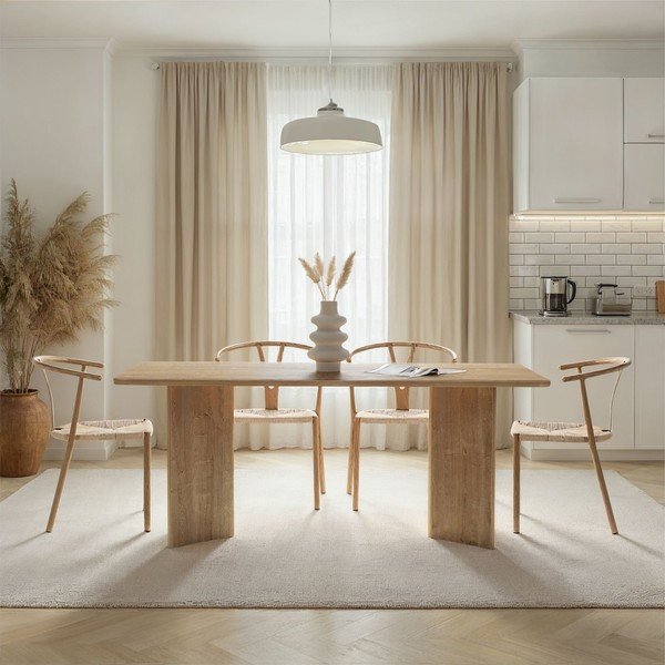 Jedilna miza v hrastovem dekorju 90x180 cm Linza – Kalune Design-image-1