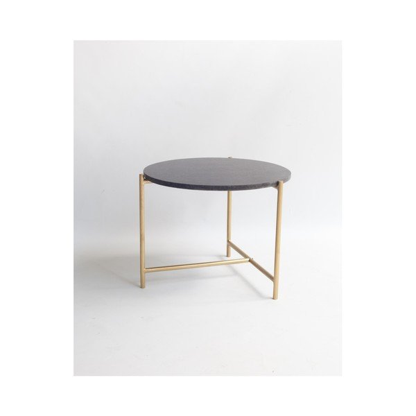 Črna marmorna okrogla mizica ø 50 cm Morgans – Really Nice Things-image-2