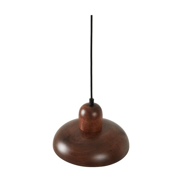 Rjava viseča svetilka z lesenim senčilom ø 25 cm Elsa – Opviq lights-image-4