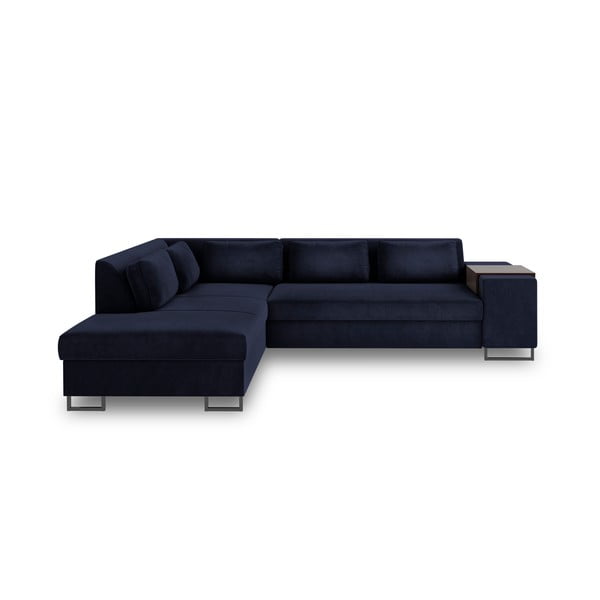 Cosmopolitan Design San Diego temno modra raztegljiva sedežna garnitura, levi kot