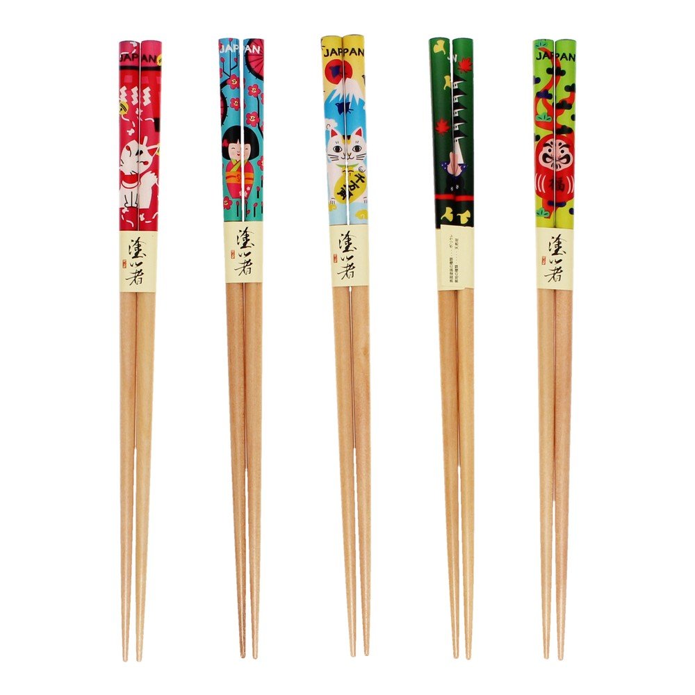 Lesen komplet jedilnih paličic 5 ks v naravni barvi Japanese Heritage