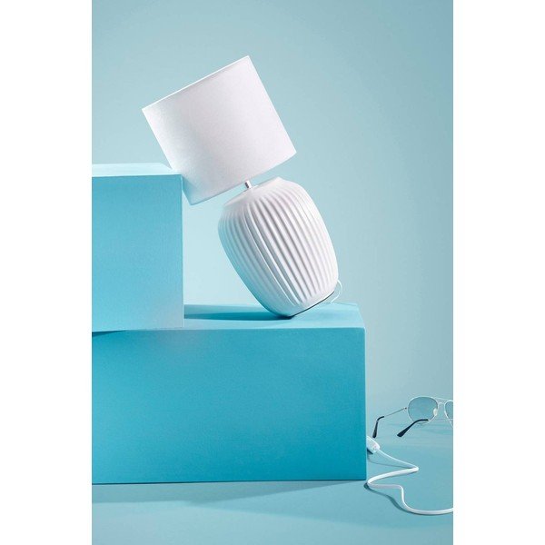Bela keramična namizna svetilka (višina 41 cm) Karlsson – Jotex-image-3