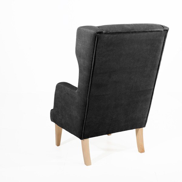 Črn fotelj Max Winzer Bennet Suede-image-4