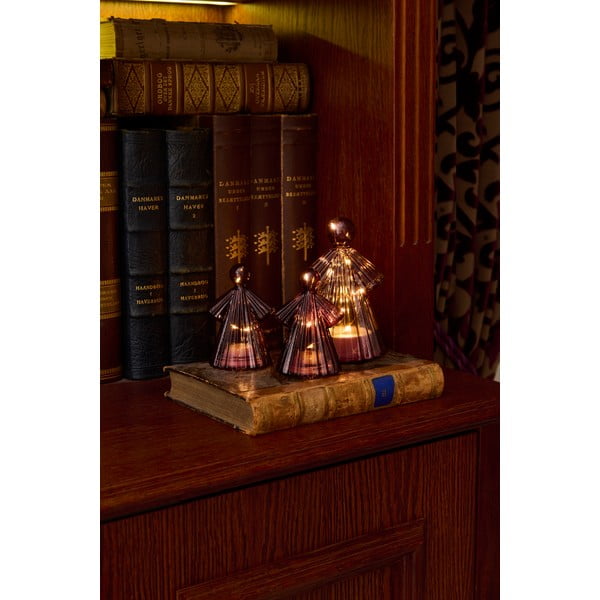 Bordo rdeče svetlobna dekoracija v kompletu 2 ks ø 6,5 cm Alberte – Sirius-image-1