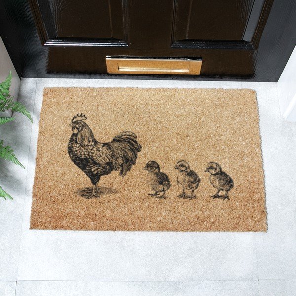 Predpražnik iz kokosovih vlaken 40x60 cm Chickens and Chicks – Artsy Doormats-image-2
