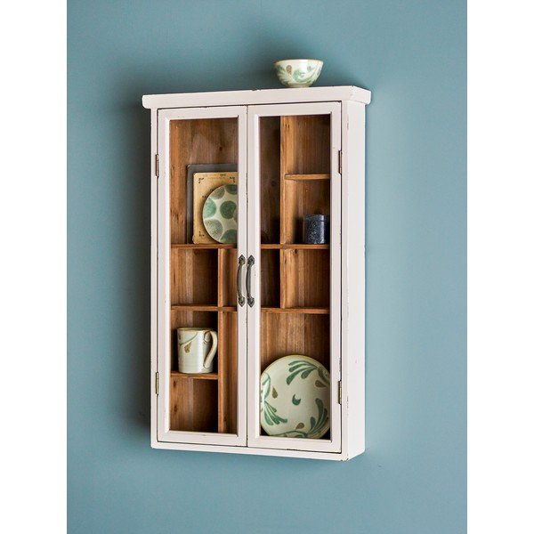 Bela vitrina iz masivne jelke 50x80x14 cm Hazem – Bloomingville-image-1
