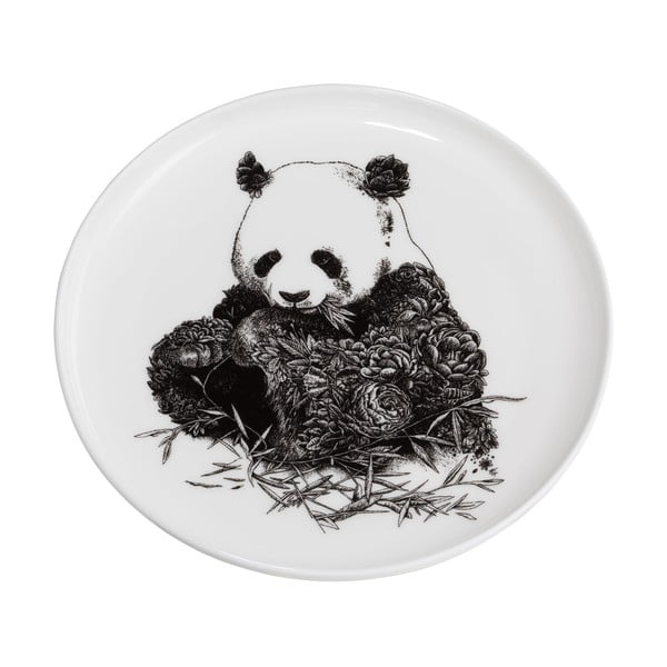 Bel porcelanast krožnik Maxwell & Williams Marini Ferlazzo Panda, ø 20 cm