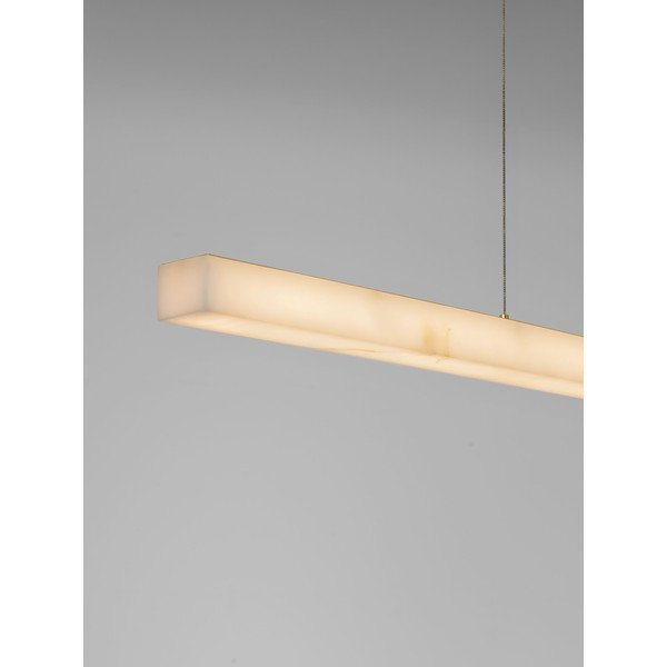 Bela/medeninasta LED zatemnitvena viseča svetilka v kamnitem dekorju Vaster – Nova Luce-image-2