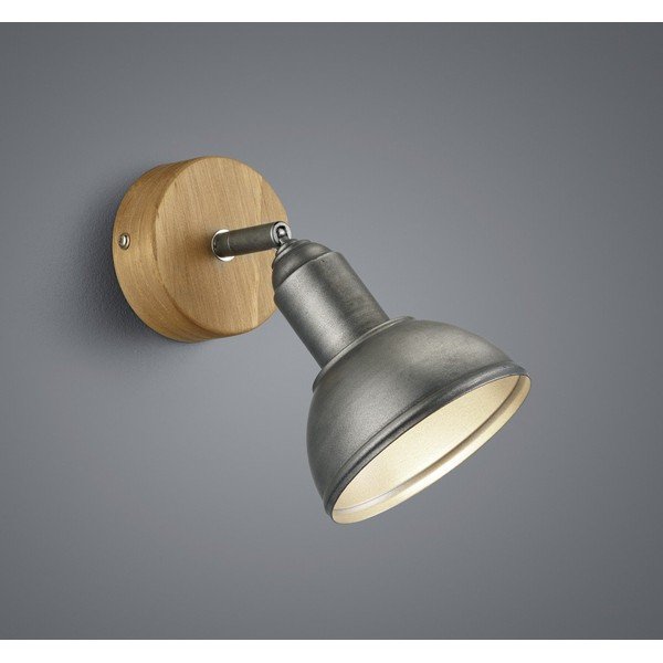 Točkovno svetilo v temno sivi in naravni barvi11x18 cm Delhi – Trio-image-1