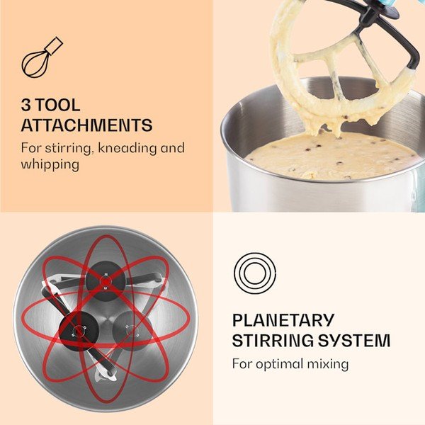 Pastelno moder kuhinjski robot Klarstein Bella Elegance-image-3