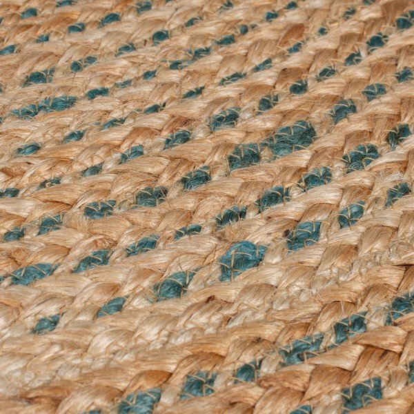 Modra/v naravni barvi okrogla preproga iz jute ø 133 cm Capri – Flair Rugs-image-4