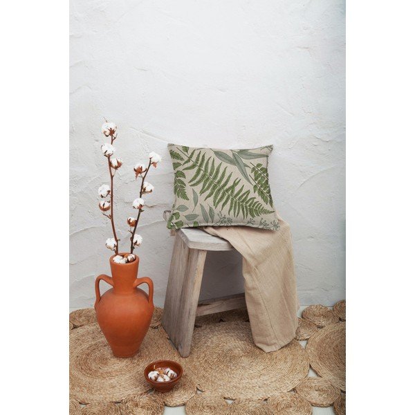 Zeleno-bež blazina Surdic Botanical, 45 x 45 cm-image-1