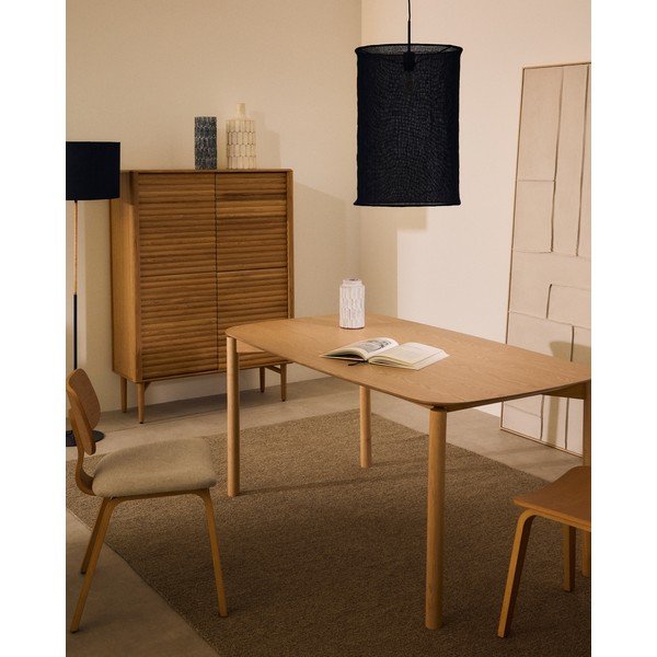 Jedilna miza v jesenovem dekorju 90x160 cm Indara – Kave Home-image-2