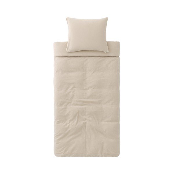 Bež enojna posteljnina iz mešanice lana 150x200 cm Elly – Ellos Home