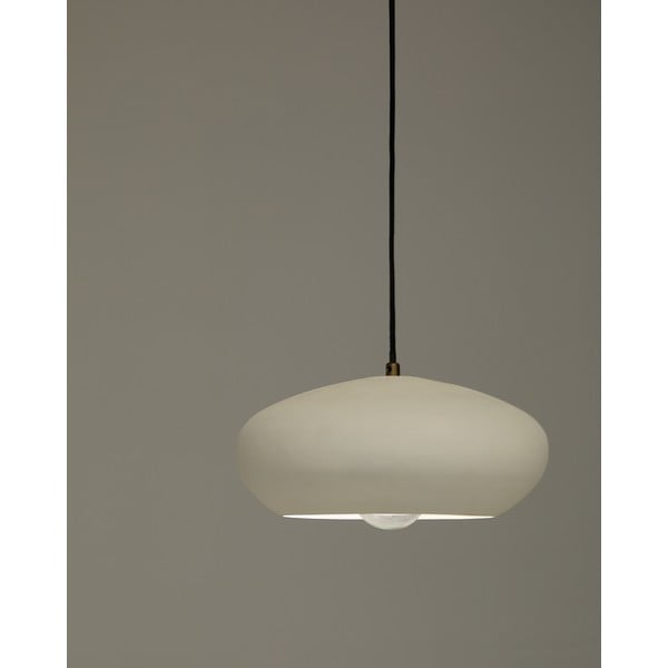 Bela viseča svetilka s kovinskim senčilom ø 40 cm Inda – Kave Home-image-2