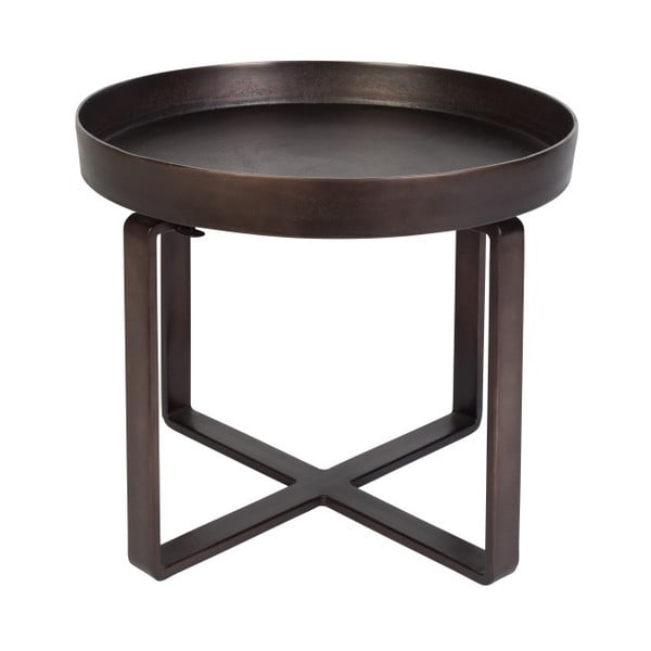 Kovinska stranska mizica v bronu Dutchbone Ferro, ⌀ 51 cm