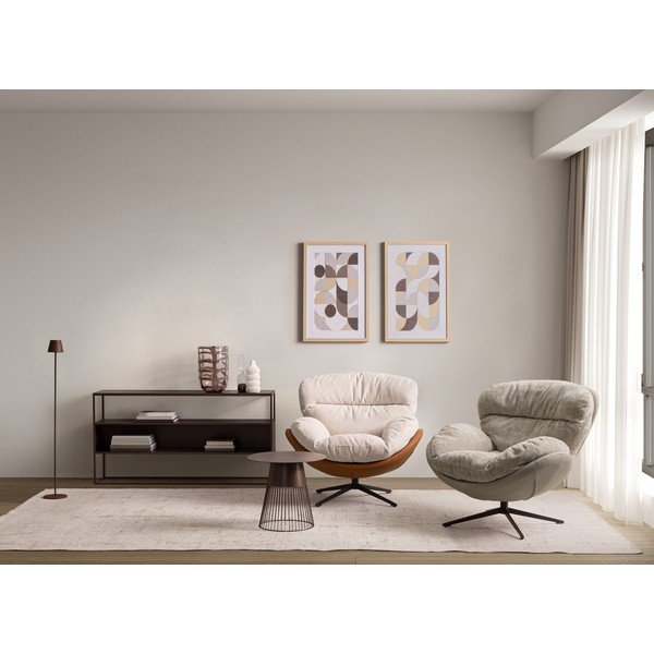 Temno rjava stranska mizica s stekleno mizno ploščo 30x140 cm Godric – Bizzotto-image-4