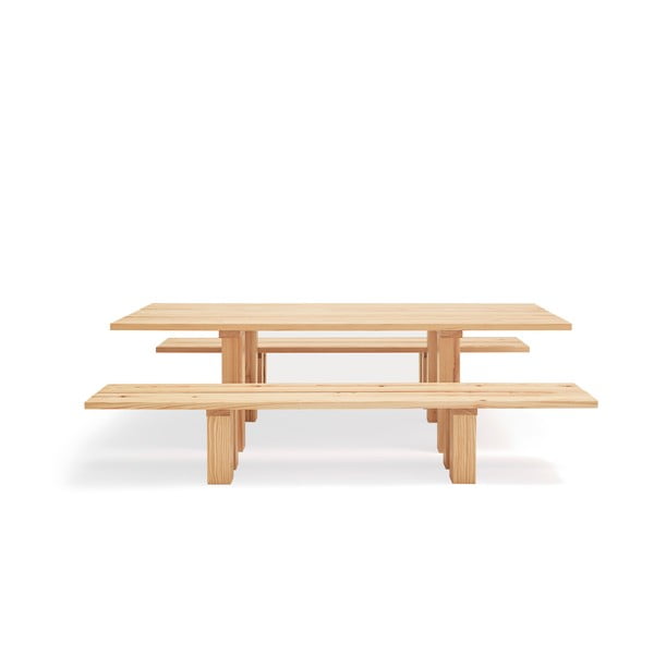 Jedilna miza z borovo mizno ploščo 100x260 cm Banda – Teulat-image-4